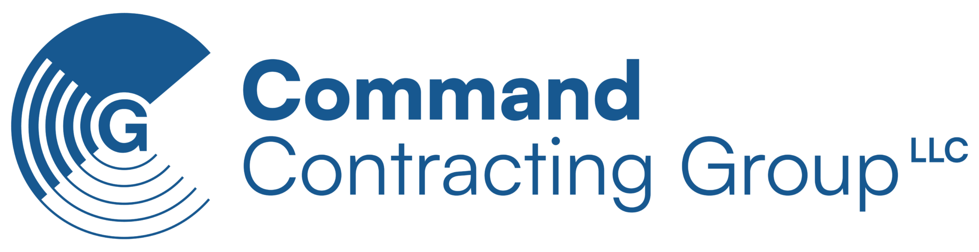 Full Command Contracting Group blue logo with transparent background