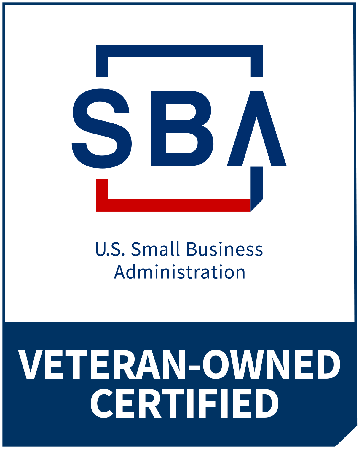 U.S. Small Business Administration (SBA) Badge, Veteran-Owned certified