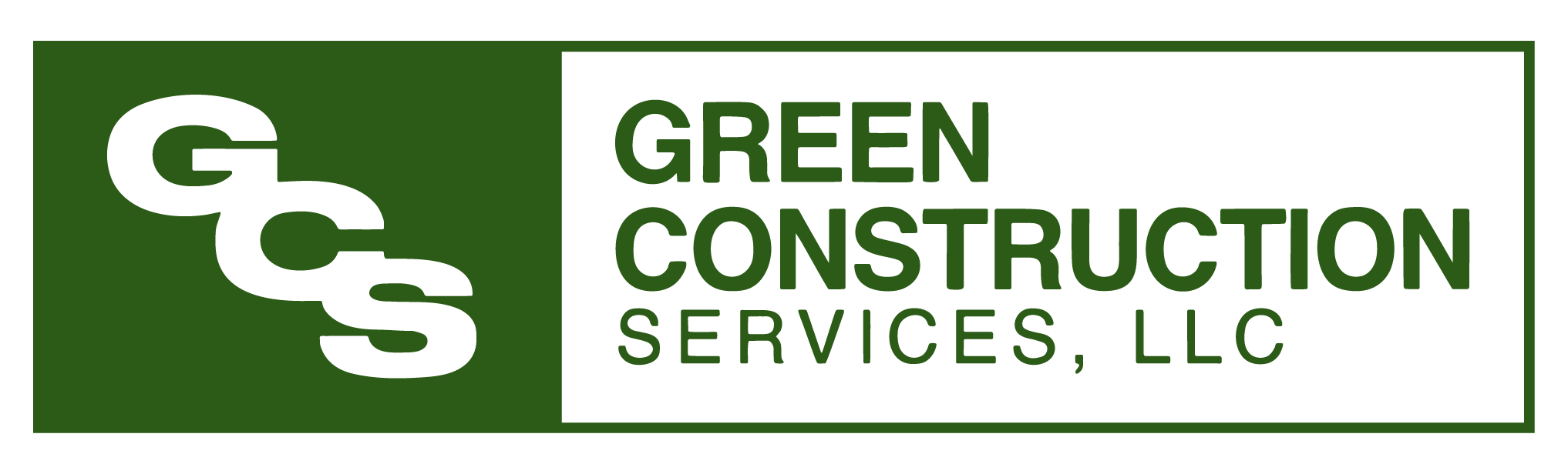 Green Construction Services, LLC full logo with transparent background